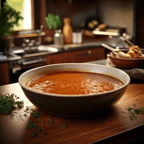 Resistant starch soup in a kitchen setting.