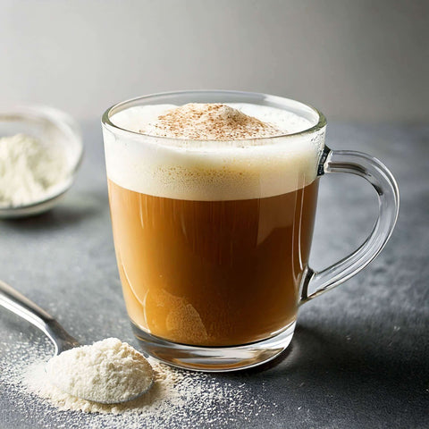 C8 MCT Oil Powder in coffee for energy boost.