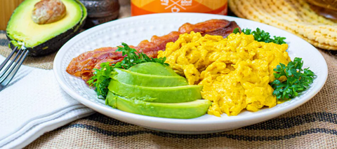 Keto Curry Scrambled Eggs