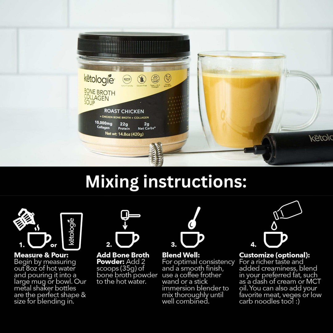 Roast Chicken Bone Broth Collagen Soup 14.8oz Ketologie
