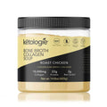 Roast Chicken Bone Broth Collagen Soup 14.8oz jar with 10,000mg collagen, 22g protein, and 2g net carbs.