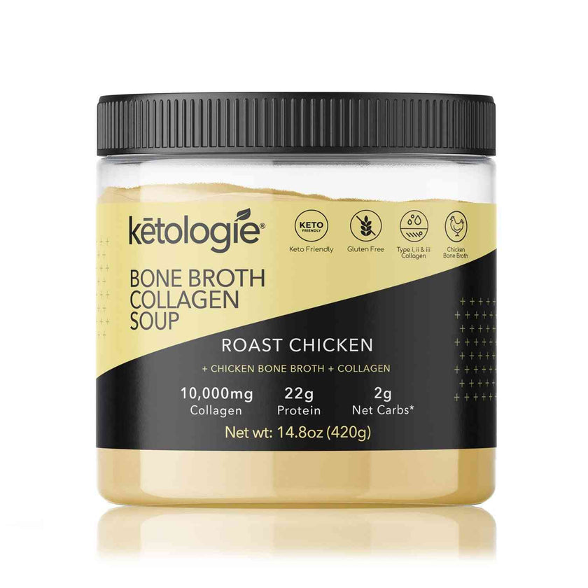 Roast Chicken Bone Broth Collagen Soup 14.8oz Ketologie
