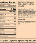 Salted Caramel Collagen Keto Shake nutrition facts and ingredients.