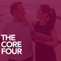 The Core Four bundle with keto-friendly shakes and proteins on a vibrant background.