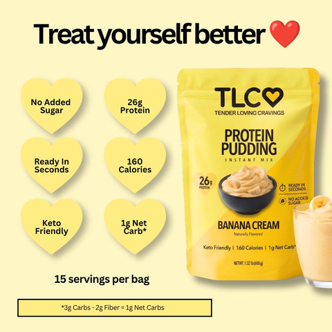 Protein Pudding Instant Mix Banana Cream