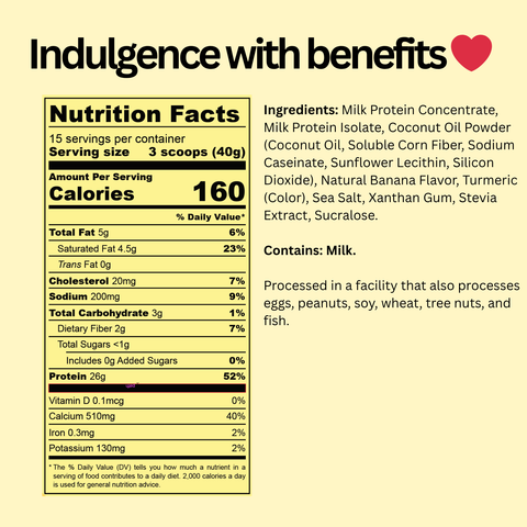 Protein Pudding Instant Mix Banana Cream