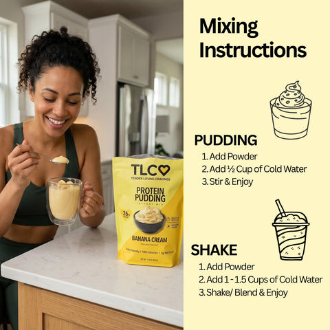Protein Pudding Instant Mix Banana Cream