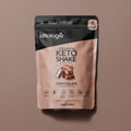 Chocolate Collagen Keto Shake with 12g collagen, 18g healthy fats, and 1g net carbs per serving