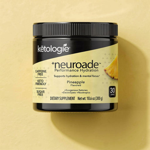 Neuroade Pineapple nootropic hydration mix with electrolytes and focus stack in powder form
